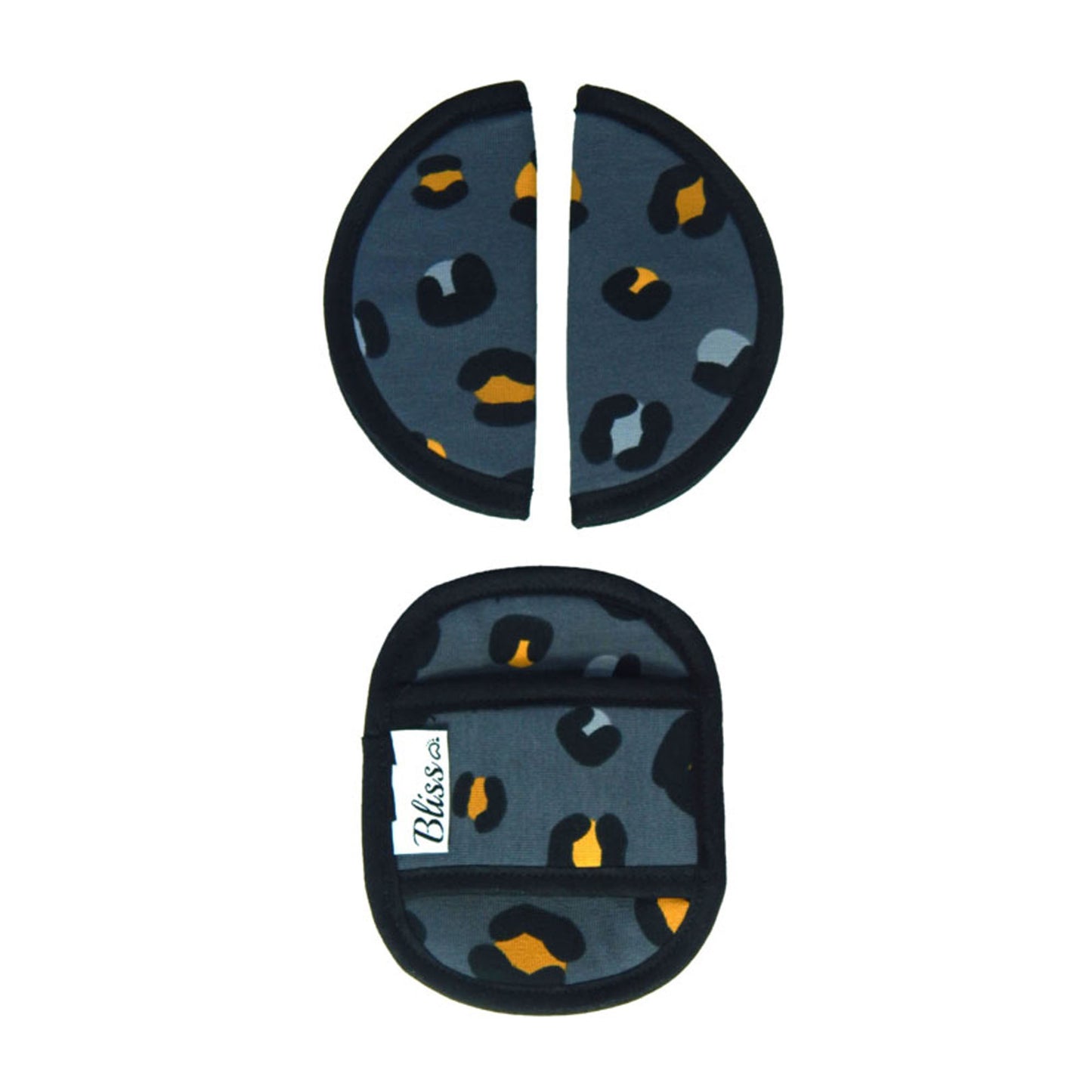 Maxi Cosi Gordelbeschermers - Donkergrijs met Luipaardprint