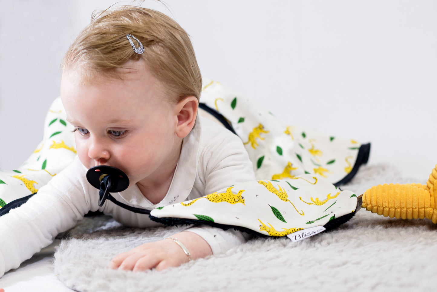 Baby Blanket - White with Panthers