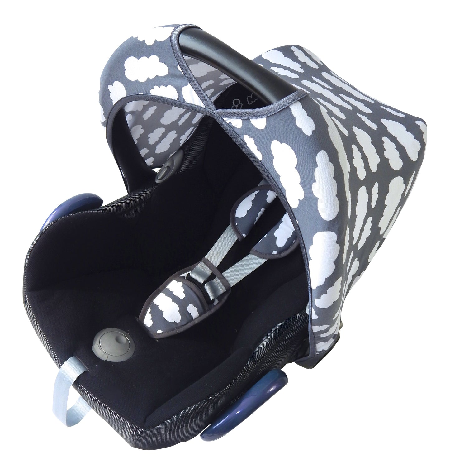 Maxi Cosi Gordelbeschermers - Grijs met Witte Wolken
