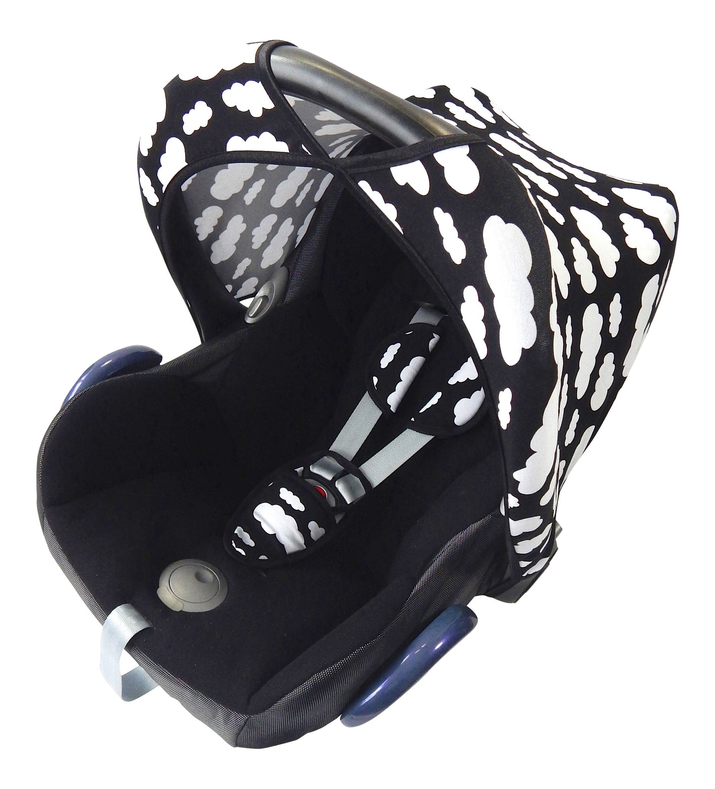 Maxi Cosi Gordelbeschermers - Zwart met Witte Wolken