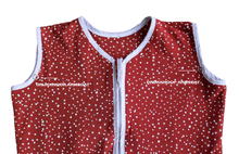 Load image into Gallery viewer, Baby Sleeping Bag - Rust Red with White Dots
