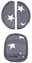 Load image into Gallery viewer, Maxi Cosi Seat Belt Padding Covers - Gray with White Stars
