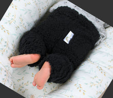 Load image into Gallery viewer, Baby Pants - Black Teddy Fabric
