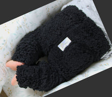 Load image into Gallery viewer, Baby Pants - Black Teddy Fabric
