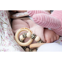 Load image into Gallery viewer, Little Monkey Shop - Teether Ring - Cream &amp; Panther
