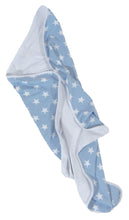 Load image into Gallery viewer, Baby Blanket - Light Blue with White Stars

