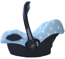Load image into Gallery viewer, Maxi Cosi cover - Baby Blue with White Stars
