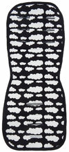 Load image into Gallery viewer, Buggy Cushion - Black with White Clouds
