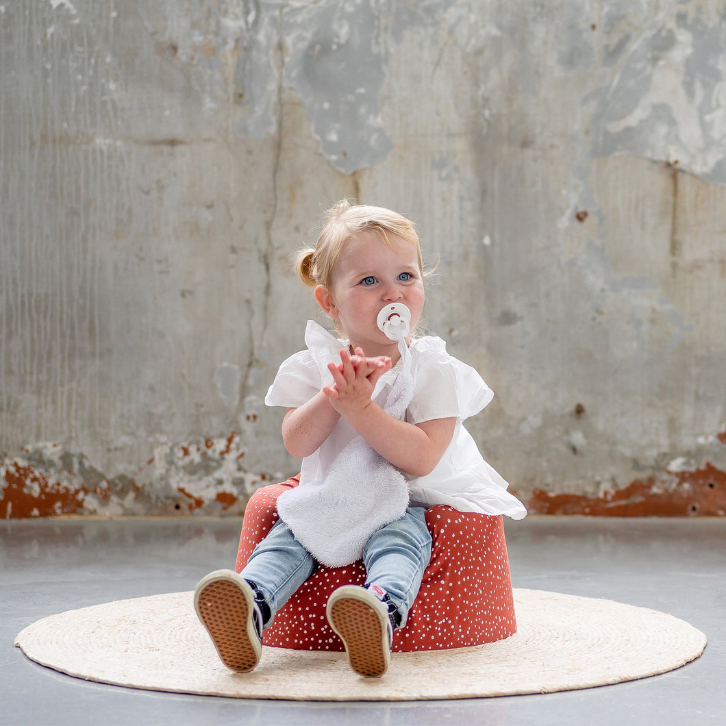 Bumbo Stoelhoes - Roest / Rood met Witte Stippen