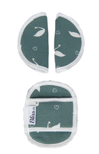 Load image into Gallery viewer, Maxi Cosi Seat Belt Pads - Mint with White Swans
