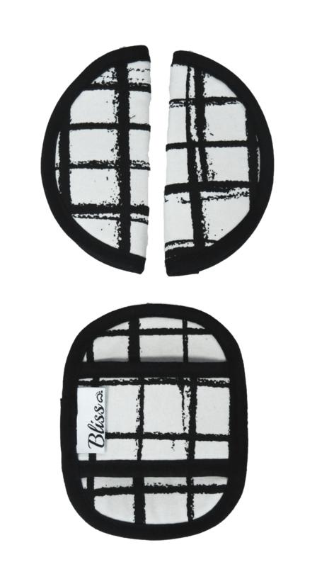 Maxi Cosi Belt Padding Covers - Grid Black/White