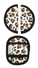 Load image into Gallery viewer, Maxi Cosi Seat Belt Pads - Leopard Print Brown
