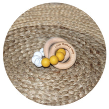 Load image into Gallery viewer, Little Monkey Shop - Teether Ring - Marble &amp; Ocher
