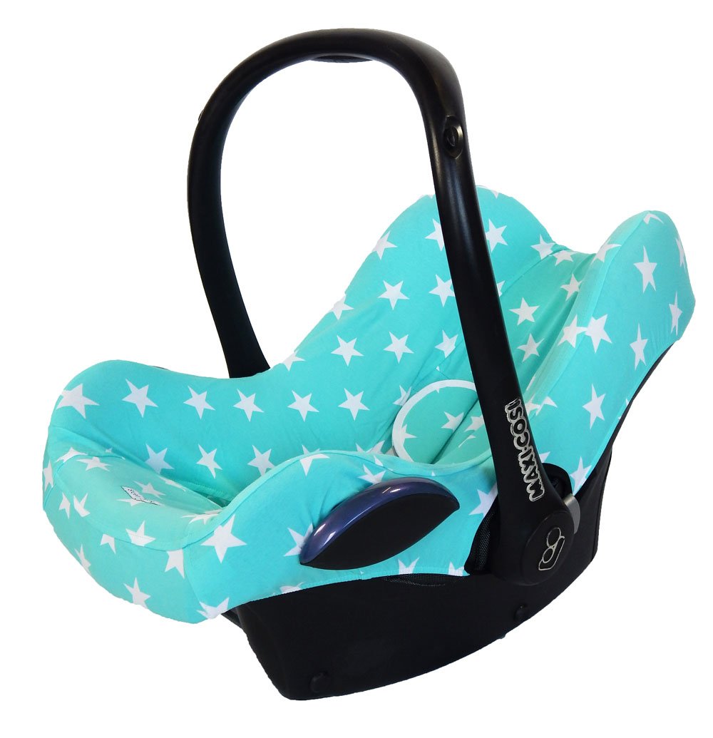 Maxi Cosi cover - Mint with White Stars