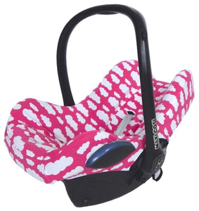 Maxi Cosi cover - Pink with White Clouds