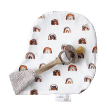 Load image into Gallery viewer, Pacifier cloth - Rainbows Brown
